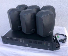 Load image into Gallery viewer, Apart MASK4T-BL & PA2240BP Set – 6 Speakers and Amplifier