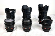 Load image into Gallery viewer, Samyang EF-Mount 6‑Lens Cine Set 14–135mm Primes | Stage Experts