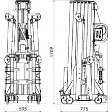 Load image into Gallery viewer, GUIL ELP730 Lifting Foot 300kg, 7.3m Tower Lift - Black Finish