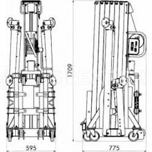 Load image into Gallery viewer, GUIL ELP730 Lifting Foot 300kg, 7.3m Tower Lift - Black Finish