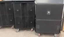 Load image into Gallery viewer, JBL VTX S25 Subwoofers (Pair) with Wheelboard & Covers