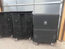 Load image into Gallery viewer, JBL VTX S25 Subwoofers (Pair) with Wheelboard & Covers