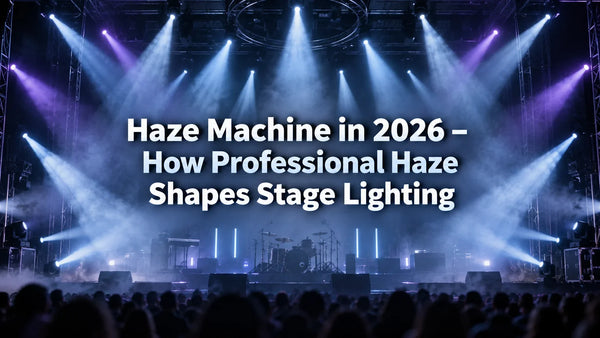 Haze Machine creating fine atmospheric haze for professional stage lighting