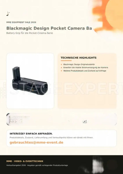 Blackmagic Design Pocket Cinema Camera 4K – MFT 4K HDR