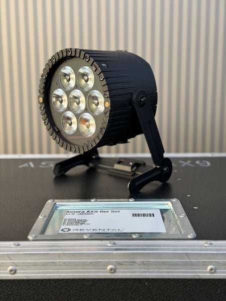 Astera AX9 Set of 8 with Amptown Case – LED PAR Lighting Kit