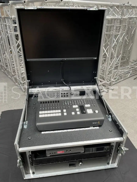 Mobile HD/4K streaming control system in a flight case