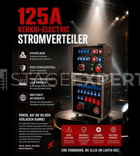 Kerkri-Electric 125A & 63A Power Distro Combo, Steel Frame