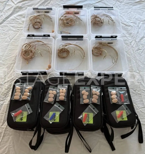 DPA 4088 Headset Mics, Beige MicroDot – 13-piece Set