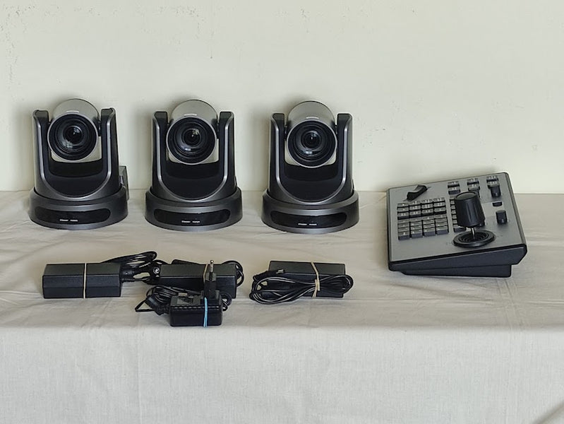PTZOptics Full HD PTZ Cameras + IP PoE Controller (3x)
