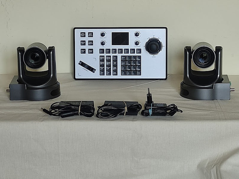 PTZOptics 1080p PTZ Cameras (2) with IP PoE Controller