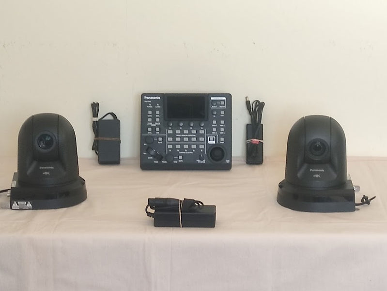 Panasonic AW-UE70 PTZ Cameras (x2) + AW-RP60 Controller
