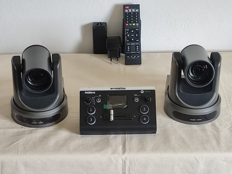 PTZOptics PTZ Cameras (2) + RGBlink MINI+ Switcher Kit