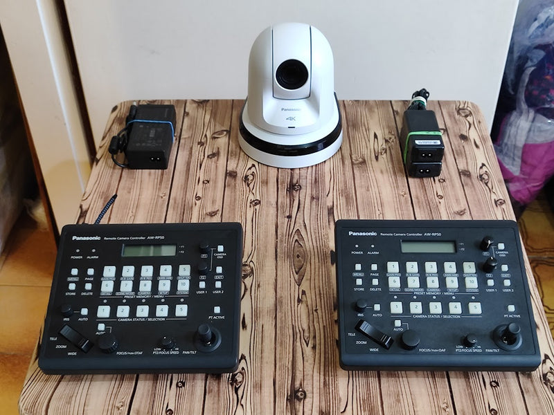 Panasonic AW-UE70 PTZ Camera + 2x AW-RP50 Controllers