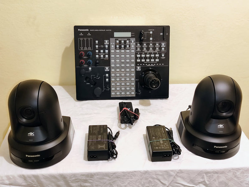 Panasonic AW-UE80 PTZ Cameras (2) + AW-RP120 Controller