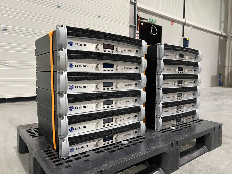 Crown I‑Tech 6000 Power Amplifiers (4x) – 2x3000W at 4 Ω
