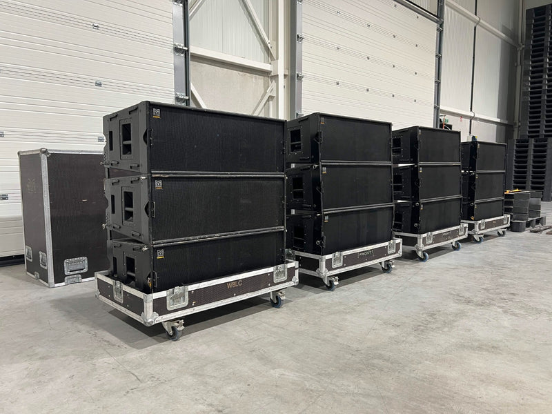 Martin Audio W8LC/W8LCD line array with grids & cases