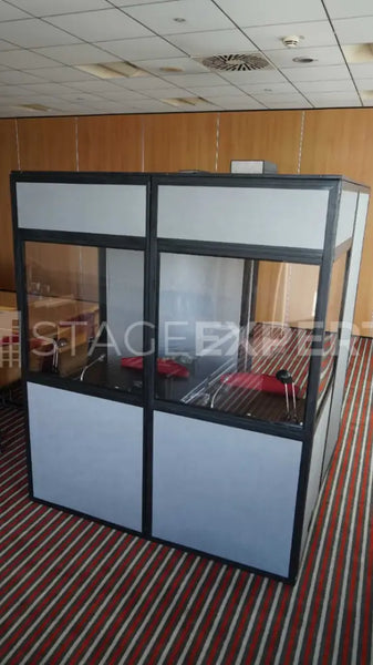 Multi-Caisses Protocole Interpreter Booth with Case, 2-Person