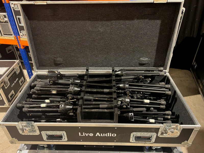 K&M Mic Stand Set with Case – 10 Large, 8 Medium, 2 Small