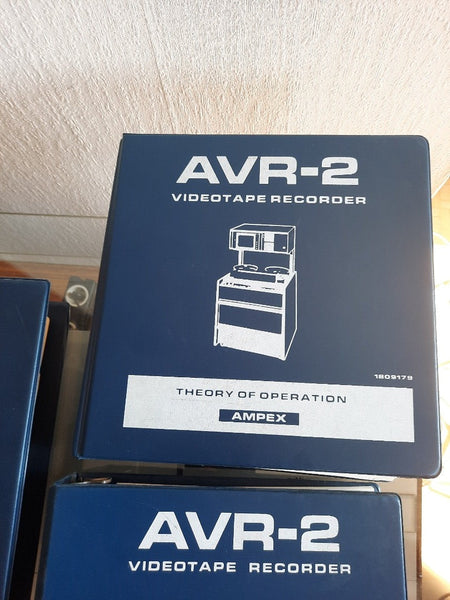 Ampex AVR-2 Manuals – Theory, Parts & Schematics Set (3)
