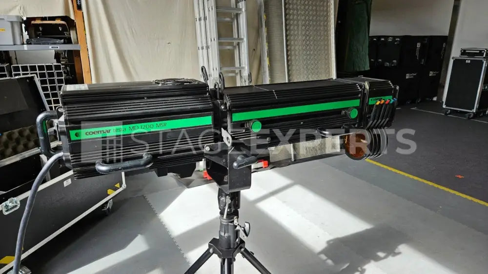 Coemar Testa 1200 MSR Followspot with Colour Changer & Stand