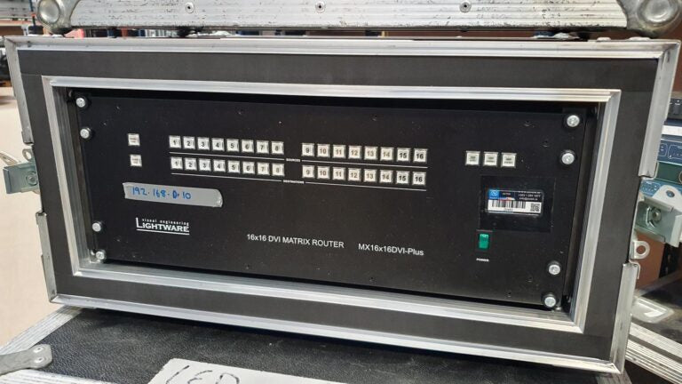 Lightware MX16x16DVI-Plus DVI Matrix Switcher with Case