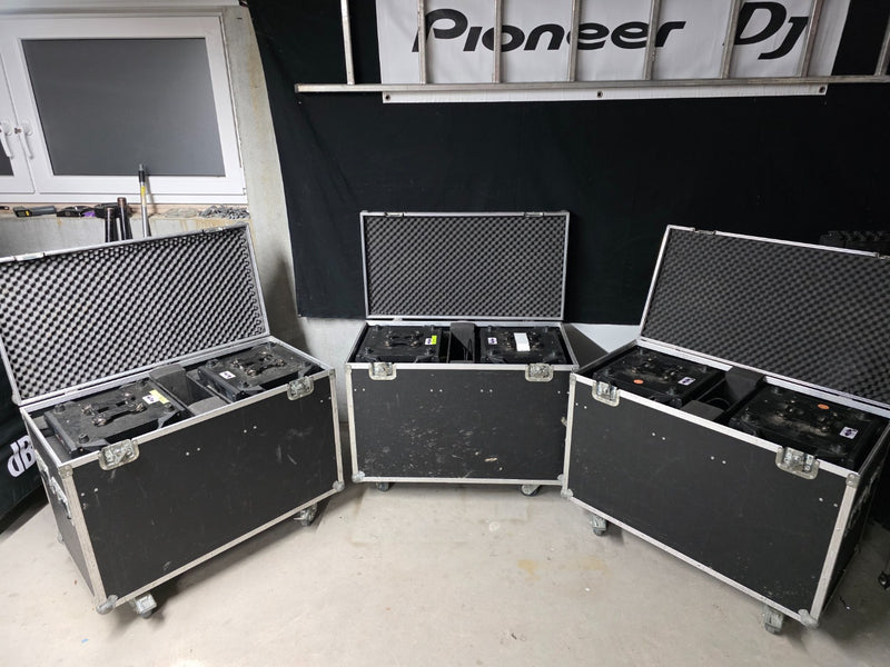 Media LED X-Beam Bundle – Six Moving Beam Lights with Cases