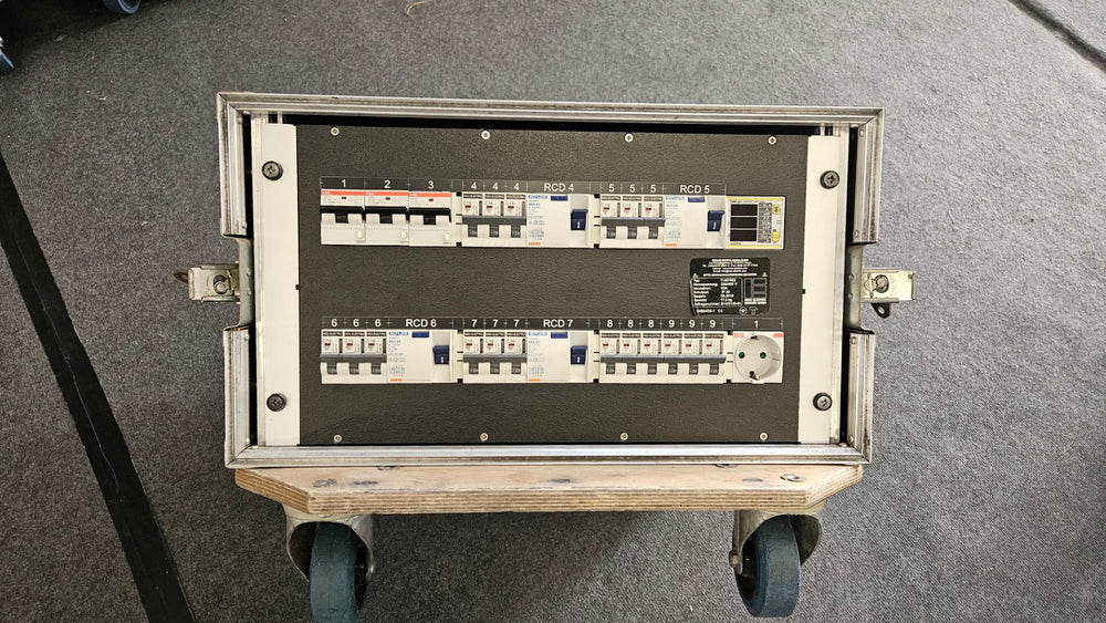 Indu Electric 63A 19" Power Distributor with RCDs & Meter