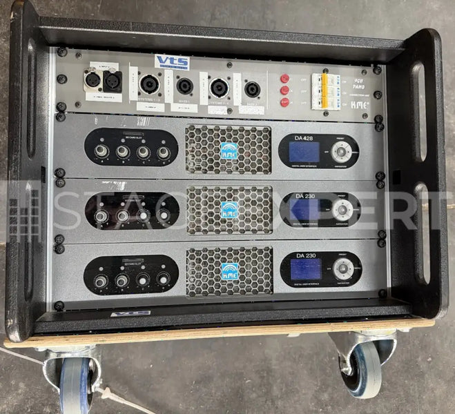 KME Amp Rack – 2x DA 230, DA 428 & PANO PCU, 8.8 kW