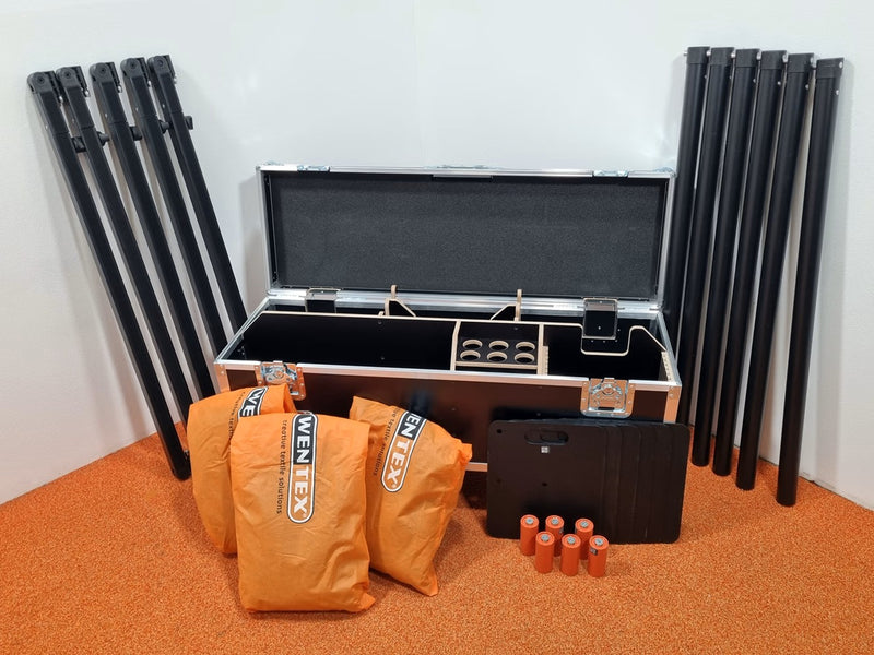 Wentex Pipe & Drape FOH Set 9 m with Curtains & Case