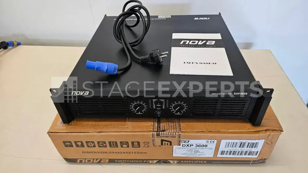 Nova DXP3600 Power Amplifier – 2x1300W, 2U, PowerCON