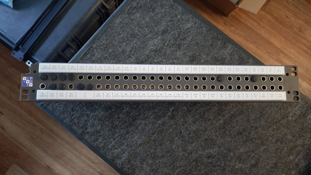 Canare mini WECo 56-Port Video Patch Panel + Cords & Adapters