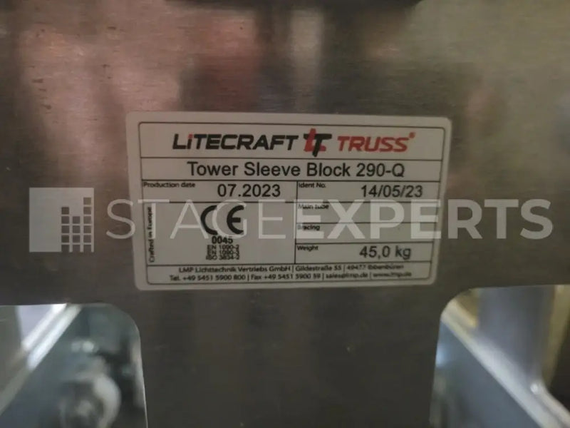 Litecraft LT1 Sleeve Block 290-Q for 290 mm Quad Truss