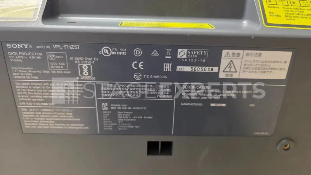 Sony VPL-FHZ57 Projectors (6x) – WUXGA Laser, 4100 lm