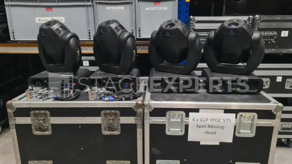 GLP YPOC Moving Heads – 5x Set with Cases & Clamps