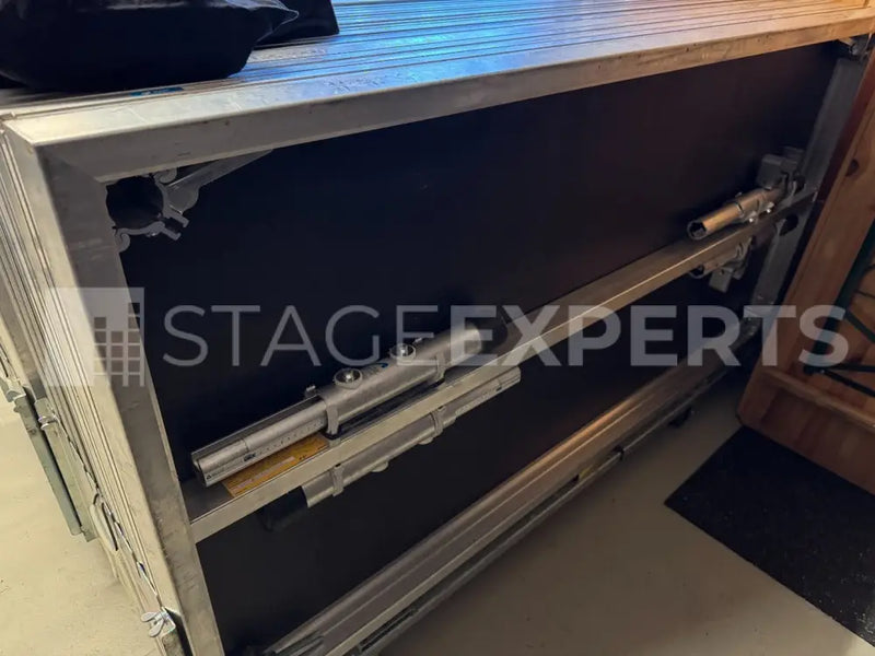 Prolyte TopLine Stage Decks, 12x 2m x 1m with Carts & Clamps