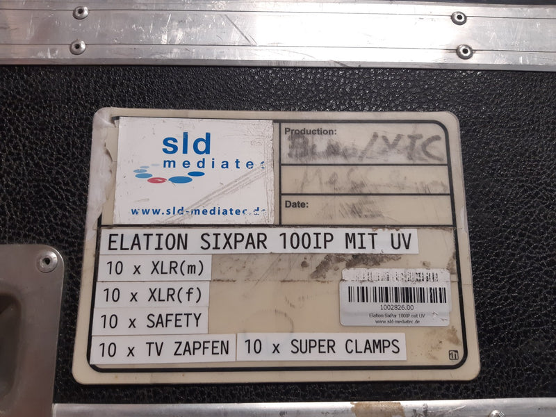 Elation SixPar 100 IP – 5x Set with Pro Case (10‑way)