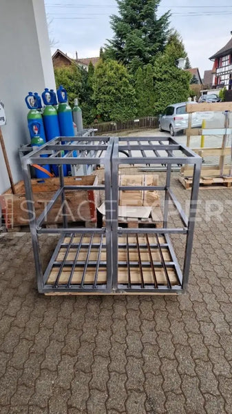 FIBA Dolly for 4x FD 100x100 cm Floor Plates | Bare Steel