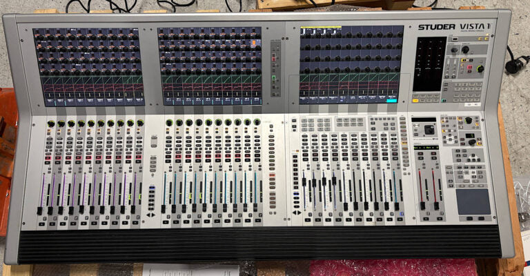 Studer Vista 1 32‑Fader Console with D21m I/O & Meter Bridge