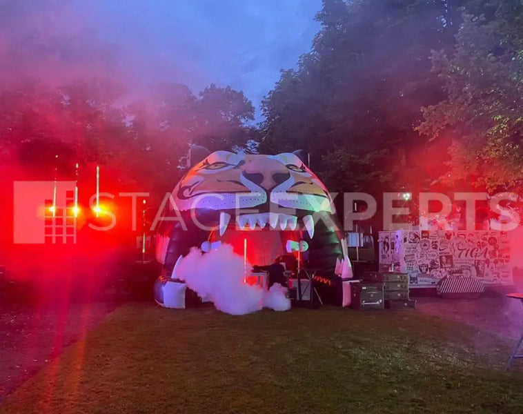 Custom Inflatable Tiger Head Stage/Archway with Blower