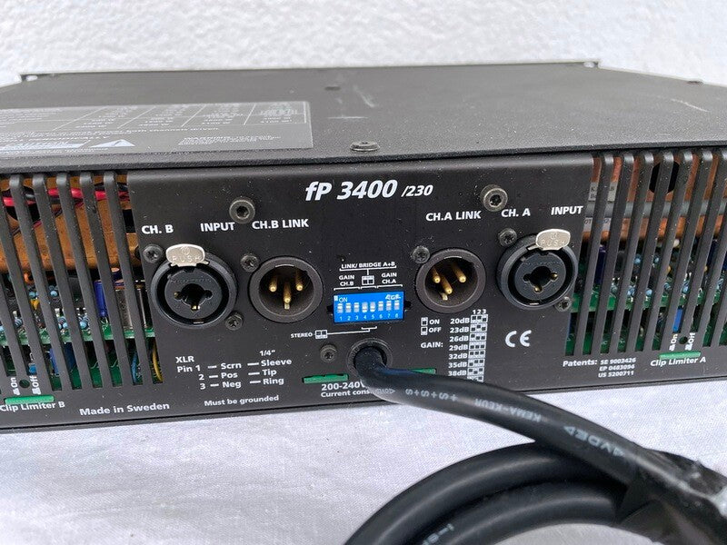 LAB Gruppen FP 3400 Power Amplifier – 2 x 1500W @ 4Ω