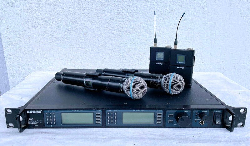 Shure UR4D System with 2x UR2/Beta58 & 2x UR1 Packs