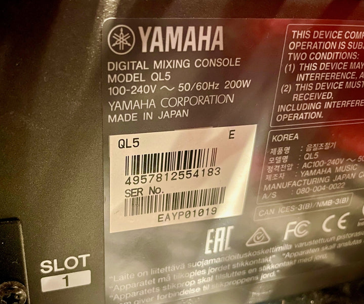 Yamaha QL5 Digital Mixing Console – 64-channel Dante Mixer