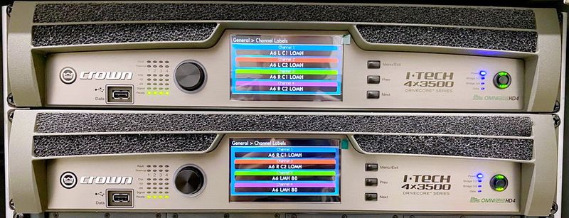 Crown ITech 4x3500HD 4-Channel System Amplifier with DSP