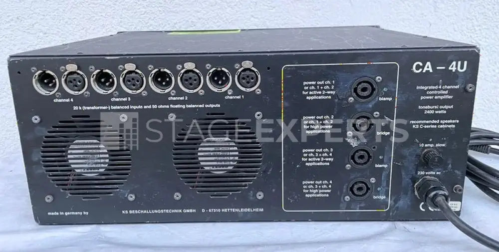 KS CA 4U 4-Channel System Amplifier, 4x600W | Stage Experts