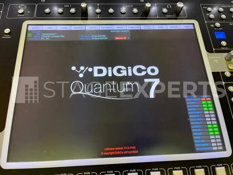 DiGiCo Quantum 7 Digital Mixing Console – Flightcase, 2021