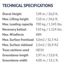 Load image into Gallery viewer, Eurotruss HD34 Sound Tower Kits – Pair of PA Speaker Towers
