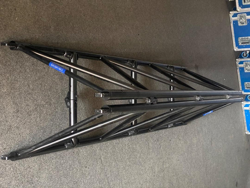Slick Folding Truss 2.4m, 0.62 x 0.62m, Black Powdercoat