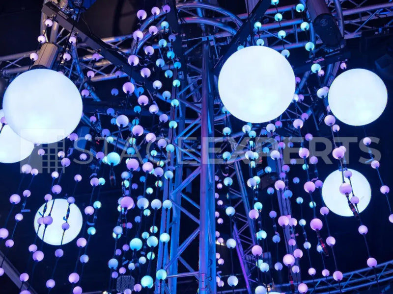 Eurolite LED Space Ball 35 + HST-150 Set – 5 Balls, 5 Hoists