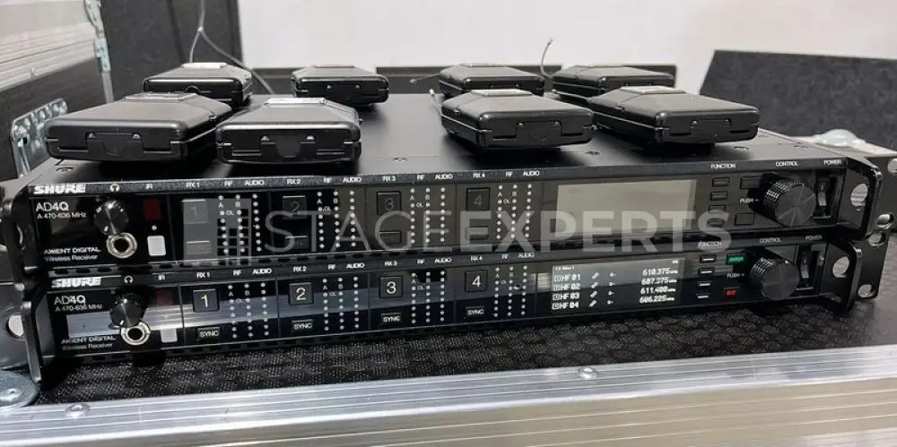 Shure Axient Digital AD4Q set with 4x AD1 beltpacks
