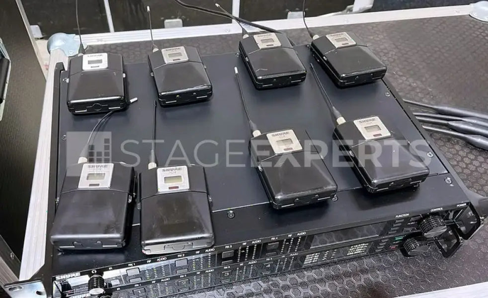 Shure Axient Digital AD4Q set with 4x AD1 beltpacks